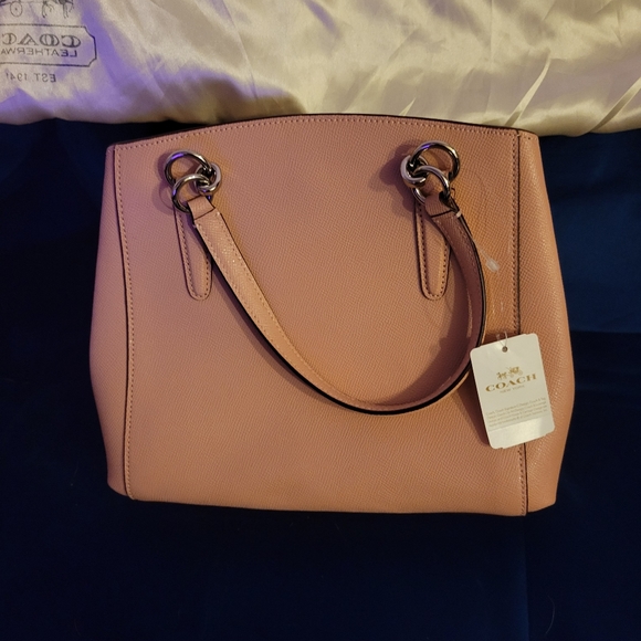 Pink leather Coach crossbody - Picture 2 of 5